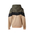 thumbnail image 3 of Yuemengxuan Men Contrast Color Hooded Sweatshirt, Loose Long Sleeve Pullover with 2 Pockets, 3 of 8