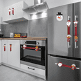 thumbnail image 4 of Christmas Refrigerator Handle Covers Set of 9, Allnice Santa Snowman Kitchen Appliance Covers Christmas Kitchen Decor, Microwave Dishwasher Oven Fridge Door Handle Protector Covers Christmas Decor, 4 of 7