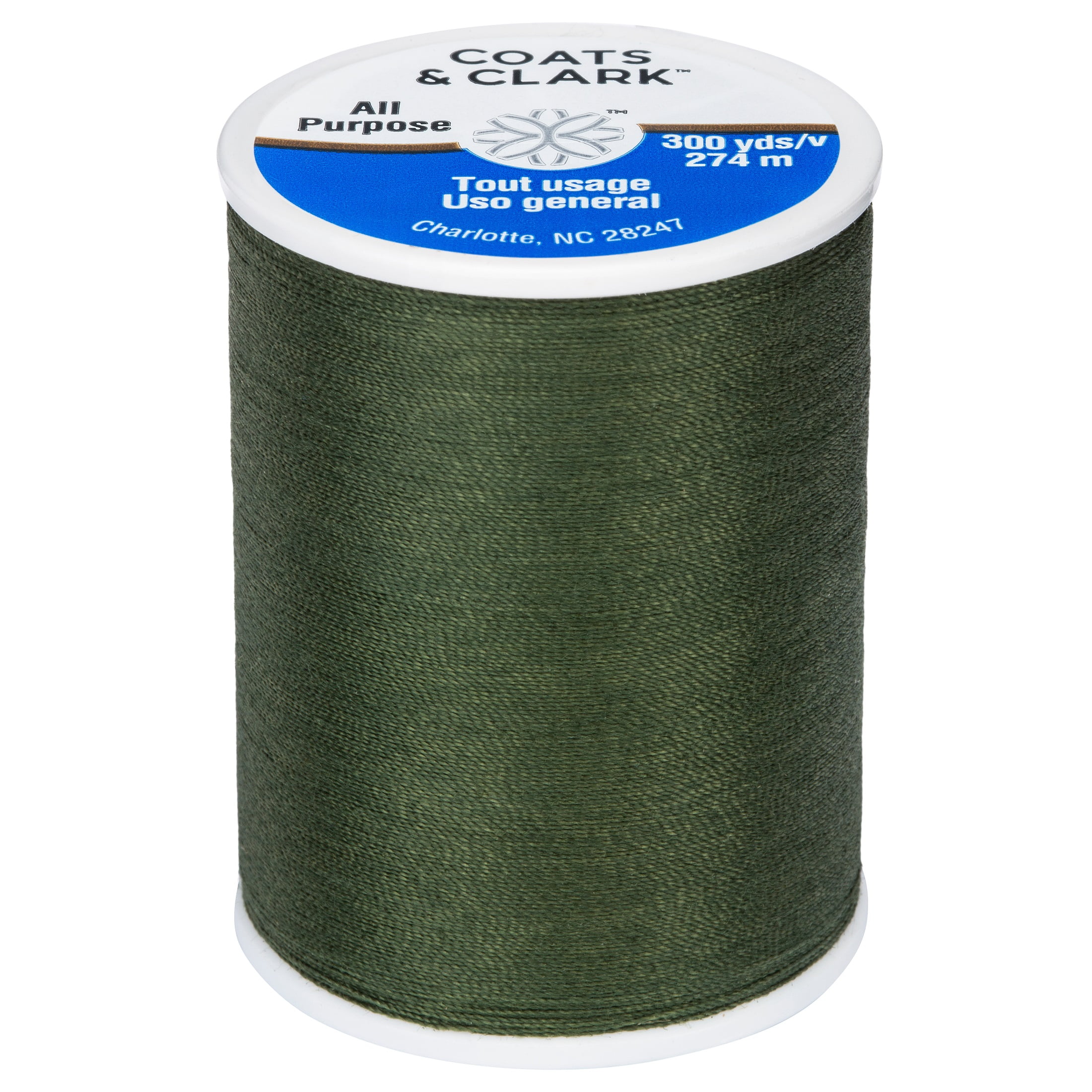 Coats & Clark All Purpose Spinach Polyester Thread, 300 Yards