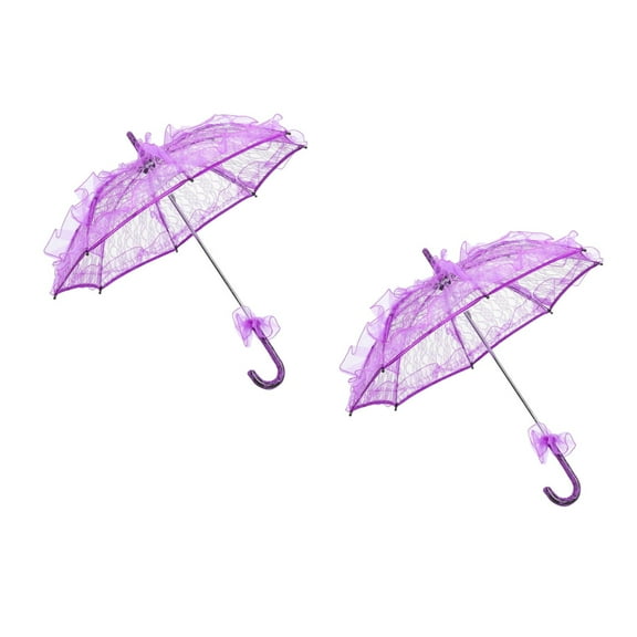 MLINS  Set of 2 Wedding Umbrella Lace Parasol Photo Prop Bridegroom