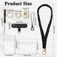 thumbnail image 2 of Lanyard Prudiut negro elástico tipo scrunchie con porta credencial, 2 of 7
