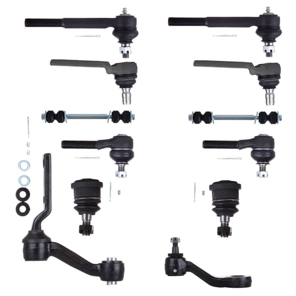 ECCPP - 12PC Upper Lower Ball Joint Tie Rod End Sway Bar End Link Idler Pitman Arm - Compatible with 1998-2002 for Lincoln Town Car 1998-2002 for Mercury Grand Marquis Suspension Kit