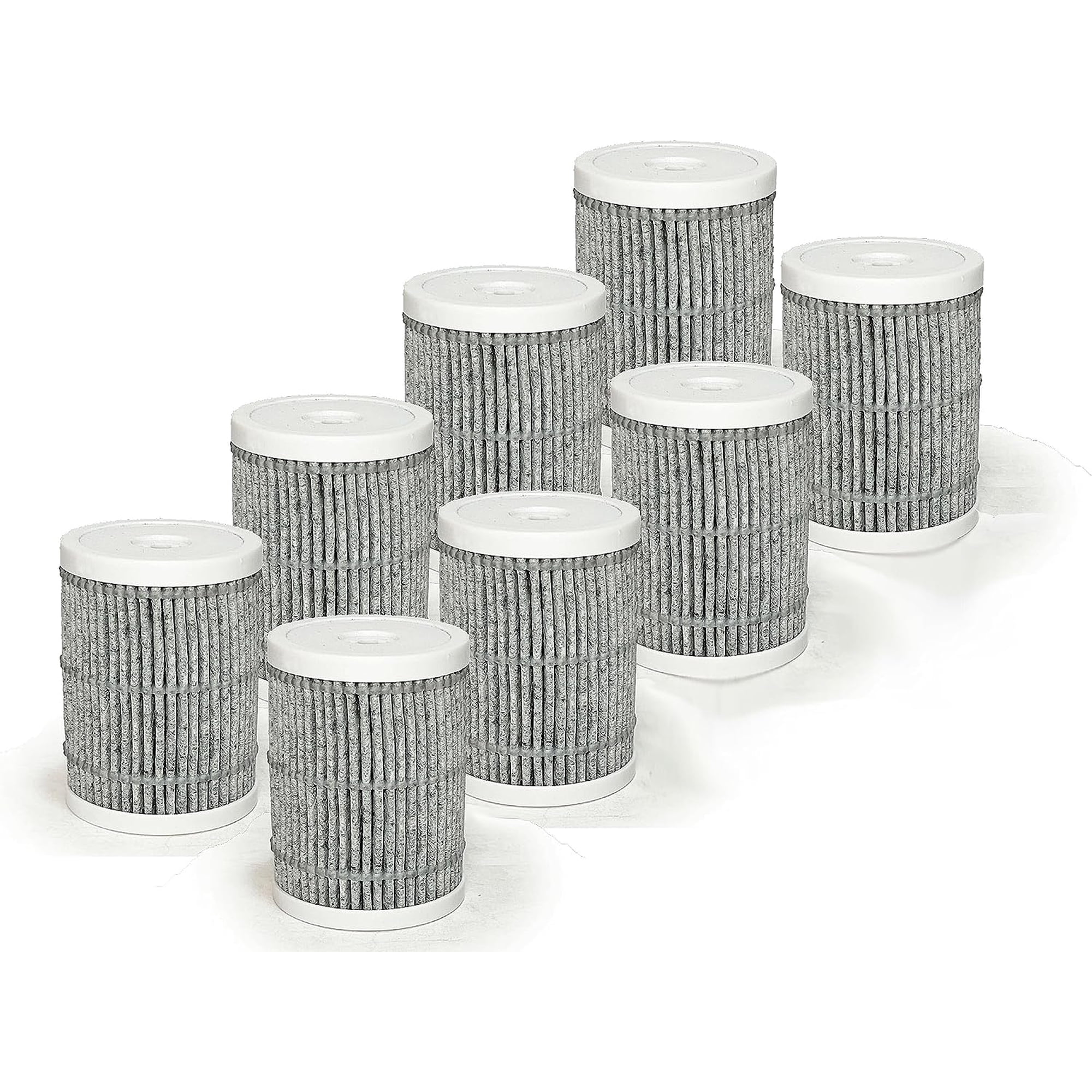 Nispira 2-in-1 HEPA Activated Carbon Replacement Filters For Munchkin Protable Air Purifier For Car, 8 Pack