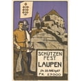 thumbnail image 2 of Theodor Barth 14x18 Gold Ornate Wood Frame and Double Matted Museum Art Print Titled - Rifle Festival Laupen (1907), 2 of 4