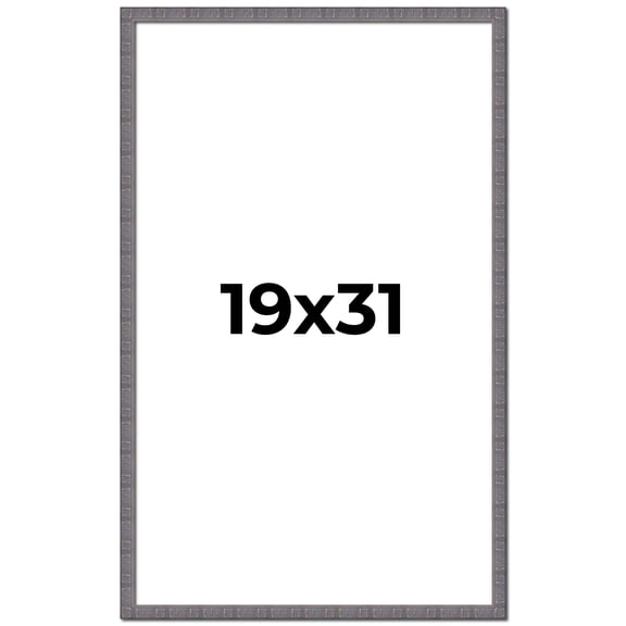 19x31 Frame Blue Kingsley Pewter Solid Wood Picture Frame Width 0.75 Inches |Interior Depth 0.5