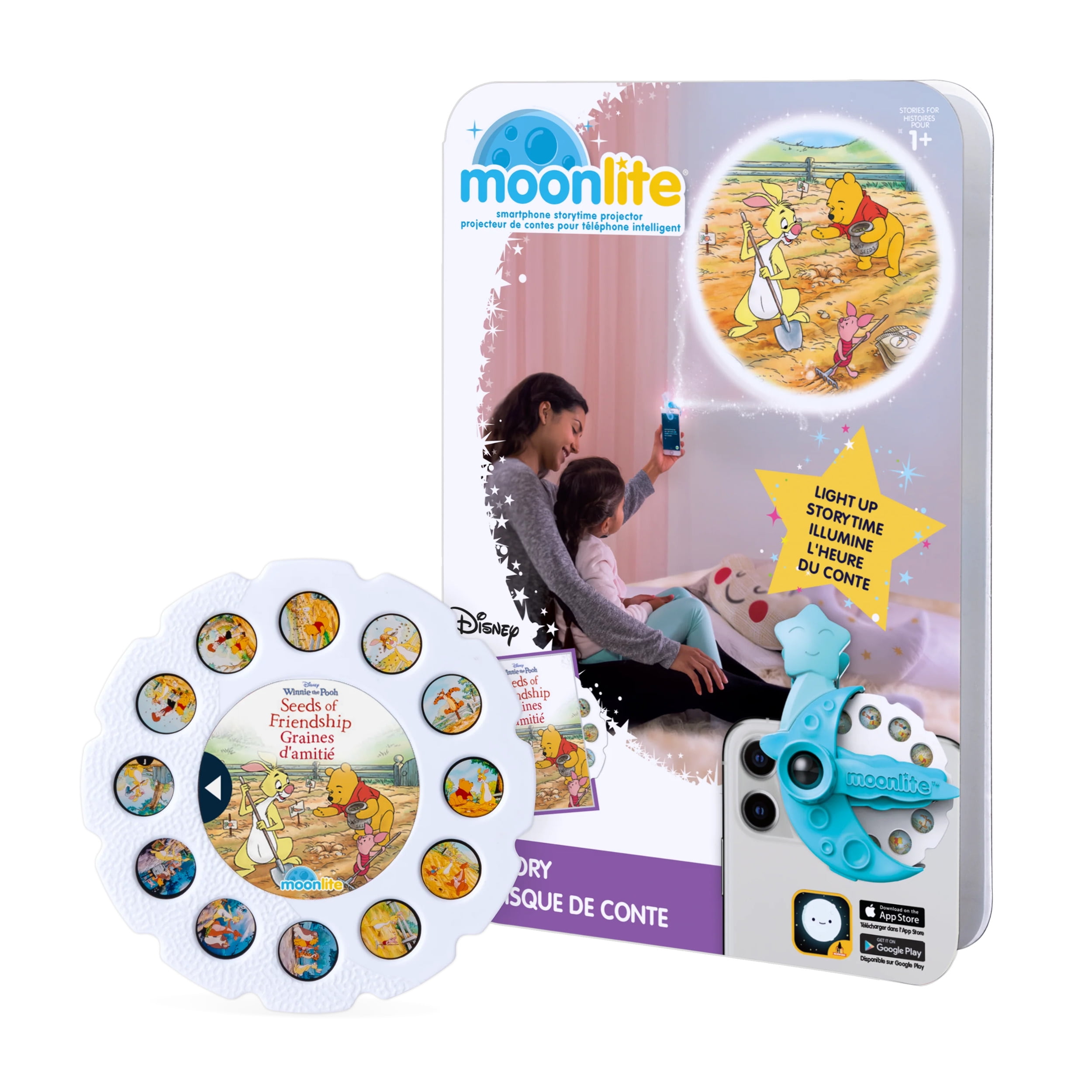 Moonlite Storytime Mini projecteur avec 4 histoires Winnie l