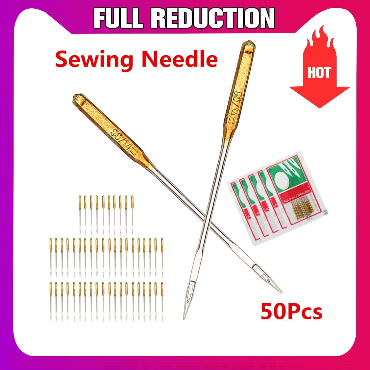 50Pcs Home Sewing Machine Needle Regular Ball Point Size 90/14 No.14 For Walmart Canada