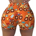 thumbnail image 2 of Picia Monster Truck,Truck Cartoon Printed Workout Shorts for Women Seamless Scrunch Butt Lifting High Waisted Yoga Gym Booty Running Moisture-wicking Short Pants-Small, 2 of 9