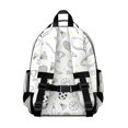 thumbnail image 3 of Football and Tennisball White Pattern Cute School Backpack Bag for School with Padded Back and Adjustable Shoulder Straps 15.25"x11.5"x5.25", 3 of 5