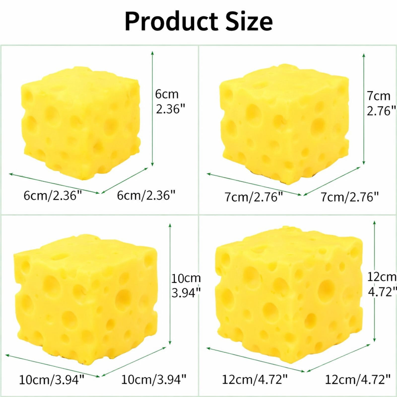 DCWNF 2.75" Big Cheese Squishy, Slow Rising Squeeze Cheese Squishy, Cute Sensory Fidget for Adults, Soft Rebounding Party Favor