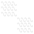 thumbnail image 3 of stanreset 12 Pieces S Hooks Hanging Fixator Railing Clasp Holder Clothing Hanger Convenient Sundries Hangers for Home Using Silver 2Set, 3 of 6