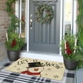 thumbnail image 4 of Winter Door Mat Outdoor for Front Door Decorations , Snowman in Snow with Snowflakes Doormat,Winter Christmas Holiday Welcome Floor Mat Rug Entryway for Porch Farmhouse Decor, 30" x 17", 4 of 6