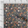 thumbnail image 1 of oneOone Viscose Chiffon Gray Fabric Flower & Leaves Watercolor Fabric For Sewing Printed Craft Fabric By The Yard 42 Inch Wide, 1 of 4
