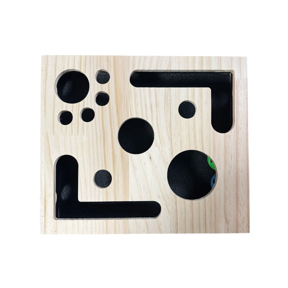 Nail File Scratch Enrichment Box, Scratch Puzzle Enrichment Box for Cats, Wooden Maze Toy with Sandpaper Surface, Indoor Stress Relief and Claw Trimming Activity