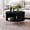Black, variant on CBJCBJ 31" Modern Round Coffee Table with Sliding Door Storage, Center Table for Living Room, Brown