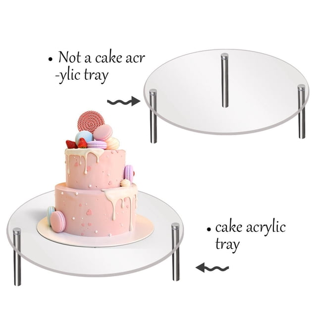 Soporte de Acrílico Macarena para Pasteles Ensamblado Transparente Extra Grande