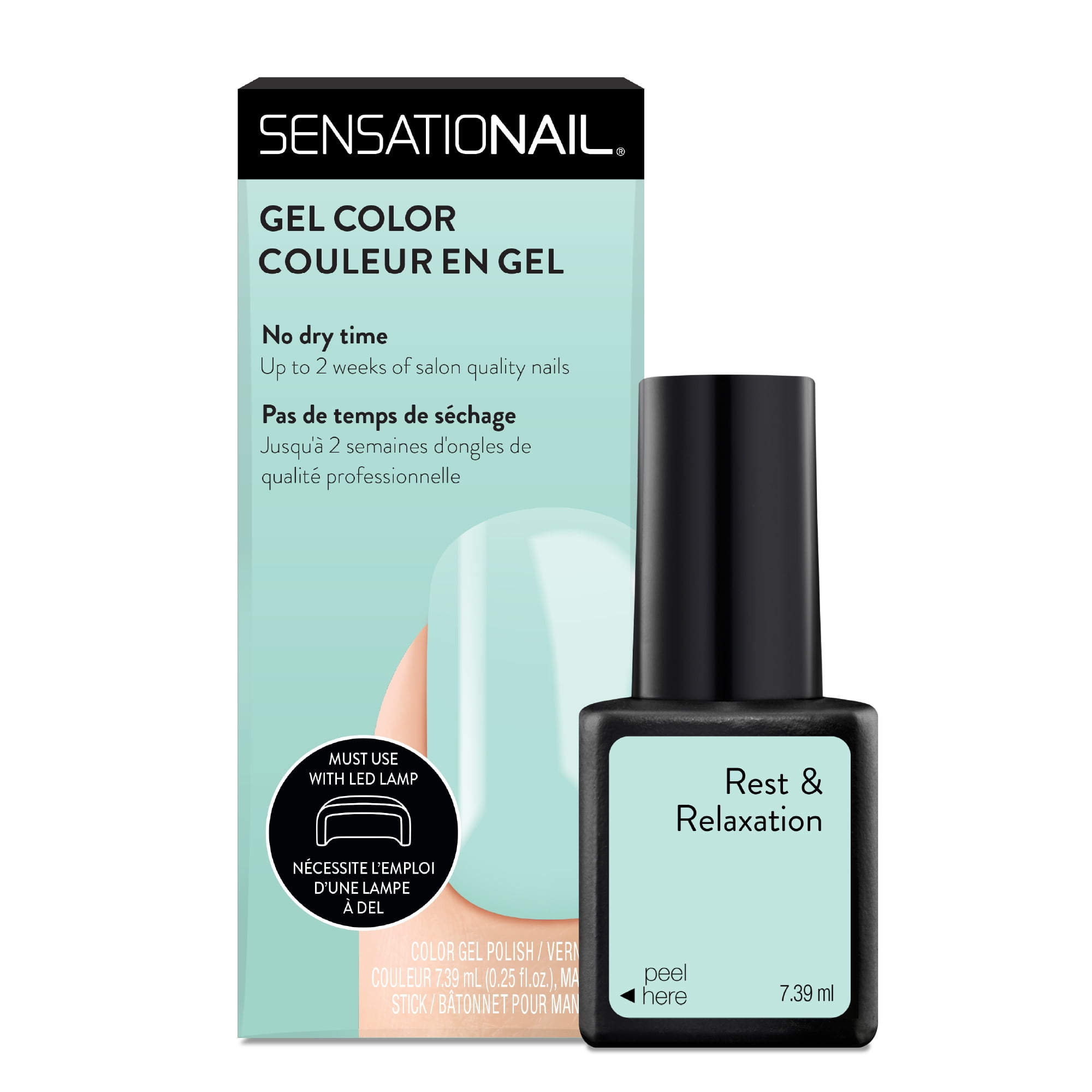 SensatioNail Gel Nail Polish (Green), Rest and Relaxation, 0.25 fl oz