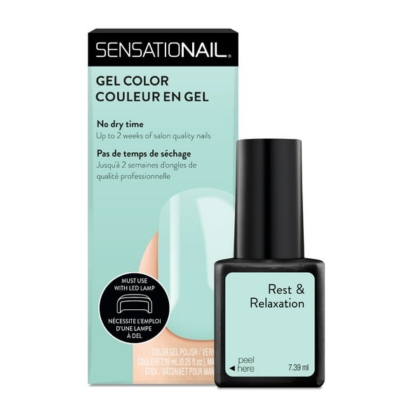 SensatioNail Gel Nail Polish (Green), Rest and Relaxation, 0.25 fl oz