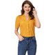 thumbnail image 1 of Blusa de lunares con corazón dulce Allegra K Amarillo S, 1 of 6