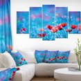thumbnail image 1 of Champ de Fleurs Poppy la Nuit - Impression sur Toile Florale, 1 of 3