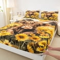 thumbnail image 3 of Castle Fairy Highland Cattle Queen Sheet Sets for Kids Teenagers,Farmhouse Animal Bed Set, 3 of 7