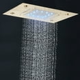 thumbnail image 4 of Brushed Gold 49*35cm Shower Head with LED Rain Stainless Steel Bathroom Shower Set, 4 of 9