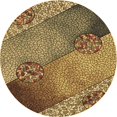 thumbnail image 1 of Ahgly Tapis Rond Lavable en Machine Intérieur Transitionnel GoldenRod Or, 3 Pieds Rond, 1 of 7