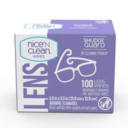 Nice N Clean Smudgeguard Glasses Cleaning Wipes, Pre-Moistened Lens Wipes (100)