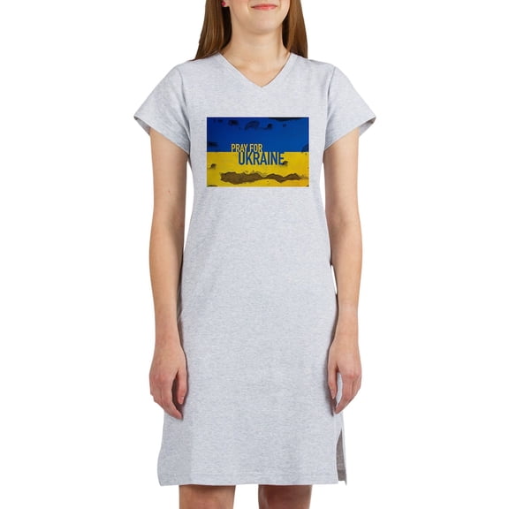 CafePress - Pray For Ukraine Sweatshirt, Stand With Uk T Shirt - Women's Nightshirt