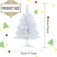 thumbnail image 3 of 2FT Artificial Christmas Tree White Mini Tabletop Christmas Pine Tree with Plastic Stand Small Xmas Tree for Indoor Outdoor Holiday Home Decoration, 3 of 7