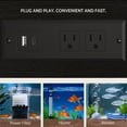 thumbnail image 7 of 40-50 Gallon Fish Tank Stand with Power Outlet, Aquarium Stand with 3-Tier Adjustable Storage Shelves, Fish Stand with Storage Drawers, 36.6"*18.9" Tabletop (Black), 7 of 7