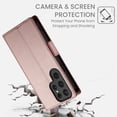 thumbnail image 4 of Designed for Samsung Galaxy S24 Ultra Wallet Case, with Card Slots Strong Magnetic Closure PU Leather Flip Fold Shockproof Kickstand Durable Purse Flip Case for Samsung Galaxy S24 Ultra - Rosegold, 4 of 7