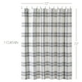 thumbnail image 4 of VHC Brands Woven Plaid Modern Farmhouse Shower Curtain, Black, 72x73, 4 of 8
