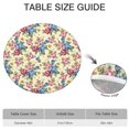 thumbnail image 6 of Pioneer Flower Floral Print Pattern Round Fitted Tablecloth with Elastic Edge,Dining Table Cover Waterproof,Outdoor Round Tablecloth for Camping,Dining,Indoor and Outdoor, 6 of 7