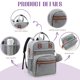 thumbnail image 4 of Mochila para pañales Tuwubi Baby Essentials impermeable gris, 4 of 6
