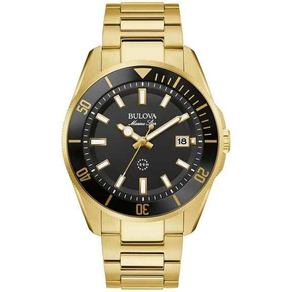 Bulova Men's Marine Star Gold-Tone Stainless Steel Watch - 98B396