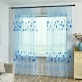thumbnail image 1 of Home Textile Curtain Clearance 39‘’X78.7‘’ Window Screen Decoration Cluster Flower Tulle Curtain Tulle Tracery Voile Drape Drapery Polyester Fabric, Home Textile Curtain, 1 of 4