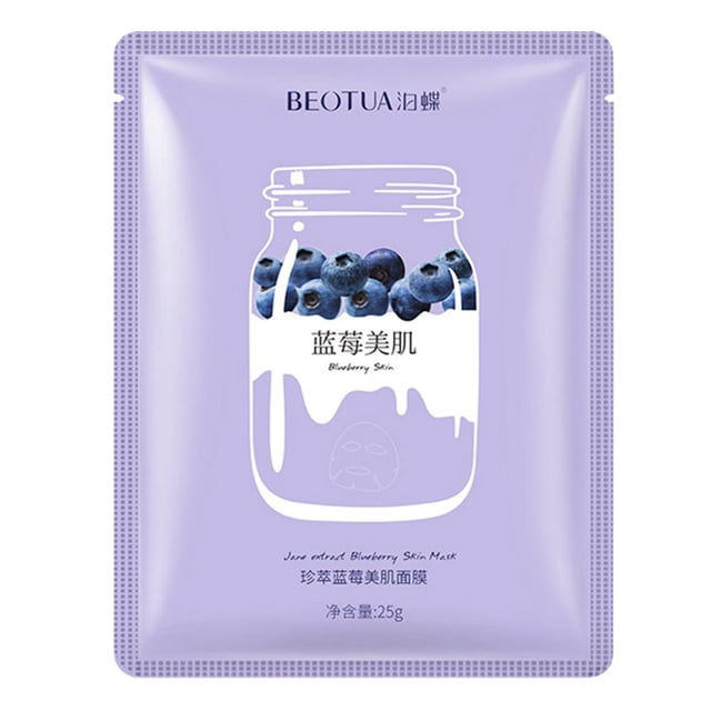 Mascarilla facial iluminadora 25 g Reduce los poros Saludable para la belleza facial (Arándano) Tmvgtek Cuidado Belleza
