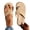Beige, variant on Women's Thick Platform Flip Flops Soft Leather Strap Casual Summer Beach Non Slip Chunky Sole Slip on Daily Wear Thong Sandals Pink 39(US-7.5)