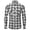 White&Black, variant on Cloudstyle Men's Pattern-Matched Plaid Business Casual Shirt - Slim Fit Brushed Flannel Long Sleeve Button-Down for Fall