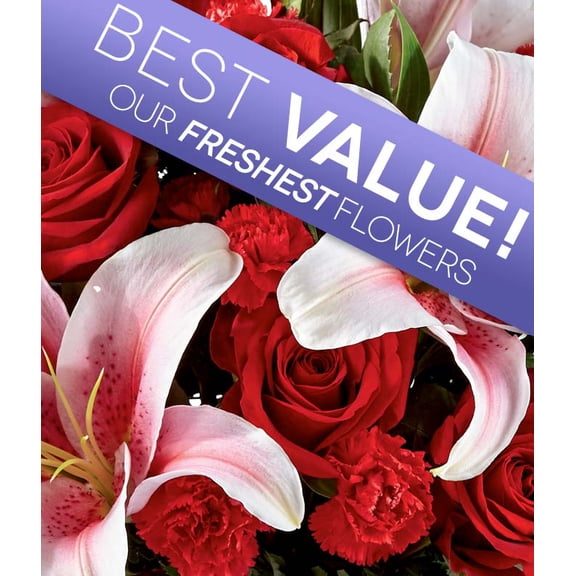 From You Flowers - Designer's Choice Valentine's Bouquet for Birthday, Anniversary, Get Well, Congratulations, Thank You, All Occasions