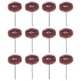thumbnail image 1 of Unique Bargains 25pcs Abrasive Wheel 1 Inch 320 Grit 3/32' Shank Scraping  Pads,  Red, 1 of 5