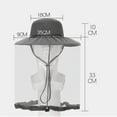 thumbnail image 4 of Hat women's summer outdoor sunscreen sun hat veil sun hat cycling cover face cool hat fisherman hat men's fishing hat/ArmyGreen, 4 of 6