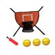 thumbnail image 3 of Juego de aro de baloncesto para trampolín, portería de baloncesto para la mayoría de los entrenamientos de trampolines Baloncesto amarillo, 3 of 8