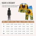 thumbnail image 4 of Honeii Sky Golden Sunflower Field B Print Women's Pajama Sets Long Sleeve Button Down Sleepwear Nightwear Soft Pjs Lounge Sets 2PCS-X-Large, 4 of 7