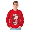 thumbnail image 3 of Christmas Jolly Big Red Guy Elves Men's Crewneck Sweatshirt Brisco Brands S, 3 of 6