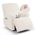 thumbnail image 1 of CHUANK Housse de Fauteuil Inclinable, Housse de Canapé Inclinable 3 Pcs pour Fauteuil Inclinable, Antidérapante, Protège-Meubles pour Enfants et Animaux, Chocolat, 1 of 8