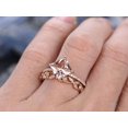 thumbnail image 2 of HeartsAndYou 1.81ct Natural Peach Morganite Engagement Ring 14k SOLID Rose Gold Bridal Set, 2 of 9