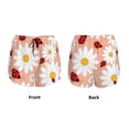 thumbnail image 3 of Balery Daisy and Ladybug Pattern Women's Running Shorts with Liner 2 Pockets Elastic Workout Athletic Gym Yoga Shorts-Large, 3 of 7