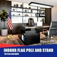 thumbnail image 7 of Super Tough Indoor Flag Pole kit 7ft - Metal Spear - Gold Texture Base - Aluminum Flagpole with Brass Finish - Heavy Duty Inside House Flagstaff - Interior Shaft and Stand - No Ensign Included, 7 of 7